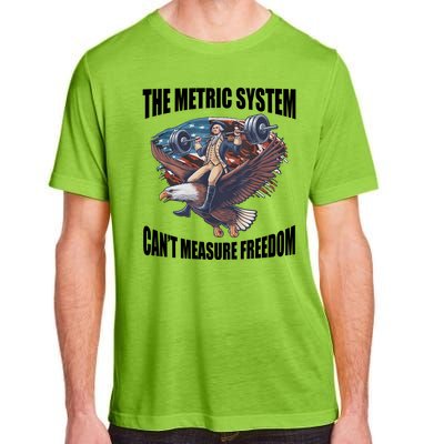 The Metric System Cant Measure Freedom Funny 4th Of July Adult ChromaSoft Performance T-Shirt