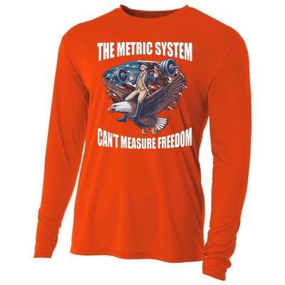 The Metric System Cant Measure Freedom Funny 4th Of July Cooling Performance Long Sleeve Crew