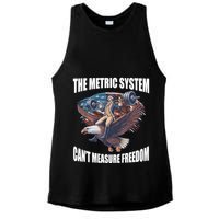 The Metric System Cant Measure Freedom Funny 4th Of July Ladies PosiCharge Tri-Blend Wicking Tank