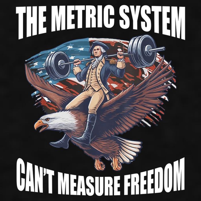 The Metric System Cant Measure Freedom Funny 4th Of July Ladies PosiCharge Tri-Blend Wicking Tank