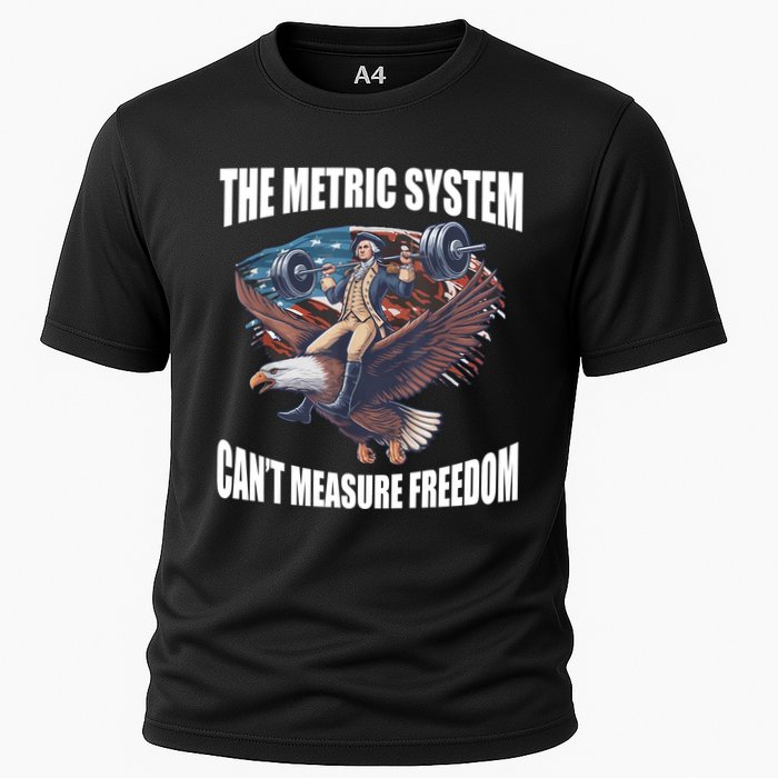 The Metric System Cant Measure Freedom Funny 4th Of July Performance Shirt