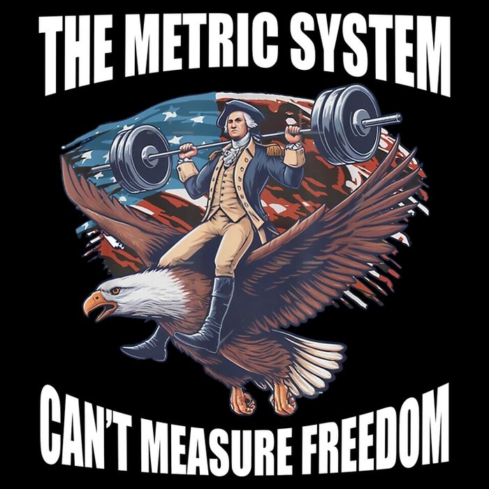 The Metric System Cant Measure Freedom Funny 4th Of July Flat Bill Trucker Hat