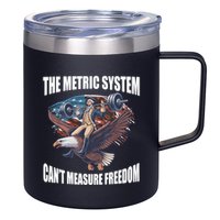 The Metric System Cant Measure Freedom Funny 4th Of July 12oz Stainless Steel Coffee Mug