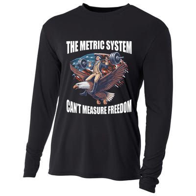 The Metric System Cant Measure Freedom Funny 4th Of July Cooling Performance Long Sleeve Crew
