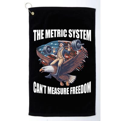 The Metric System Cant Measure Freedom Funny 4th Of July Golf Towel