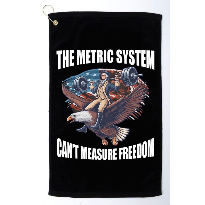 The Metric System Cant Measure Freedom Funny 4th Of July Golf Towel