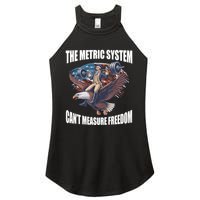 The Metric System Cant Measure Freedom Funny 4th Of July Women's Perfect Tri Rocker Tank