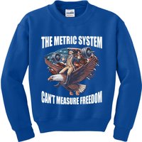 The Metric System Cant Measure Freedom Funny 4th Of July Kids Sweatshirt
