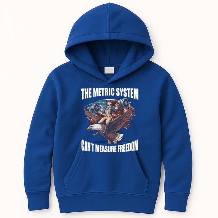 The Metric System Cant Measure Freedom Funny 4th Of July Kids Hoodie