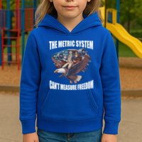 The Metric System Cant Measure Freedom Funny 4th Of July Kids Hoodie