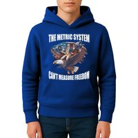 The Metric System Cant Measure Freedom Funny 4th Of July Kids Hoodie