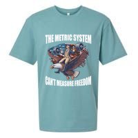 The Metric System Cant Measure Freedom Funny 4th Of July Sueded Cloud Jersey T-Shirt