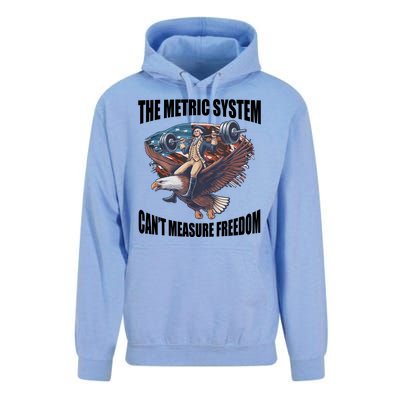 The Metric System Cant Measure Freedom Funny 4th Of July Unisex Surf Hoodie