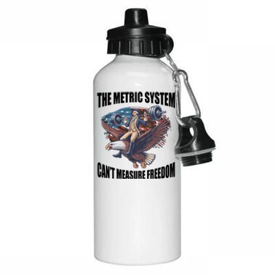 The Metric System Cant Measure Freedom Funny 4th Of July Aluminum Water Bottle 