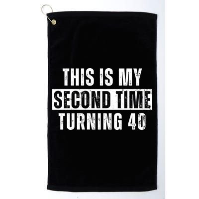 This My Second Time Turning 40 Funny 80th Birthday Old Gift Golf Towel