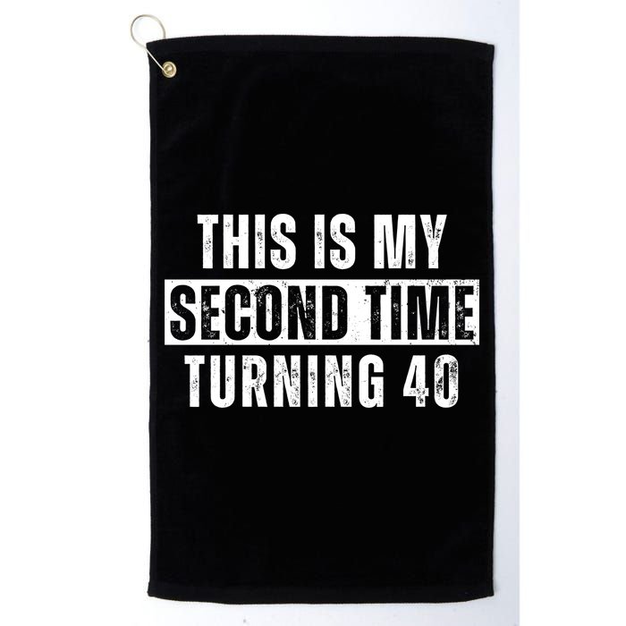 This My Second Time Turning 40 Funny 80th Birthday Old Gift Golf Towel