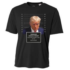 Trump Mug Shot 2023 Funny President Donald J Trump Cooling Performance Crew T-Shirt