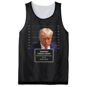 Trump Mug Shot 2023 Funny President Donald J Trump Mesh Reversible Basketball Jersey Tank