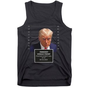 Trump Mug Shot 2023 Funny President Donald J Trump Tank Top