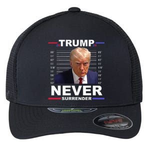 Trump Mug Shot Never Surrender Trump 2024 Pro Trump Flexfit Unipanel Trucker Cap