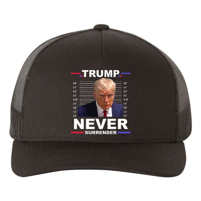 Trump Mug Shot Never Surrender Trump 2024 Pro Trump Yupoong Adult 5-Panel Trucker Hat