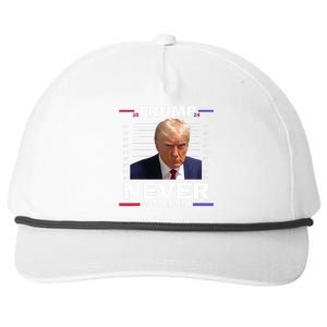 Trump Mug Shot Never Surrender Trump 2024 Pro Trump Snapback Five-Panel Rope Hat