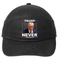 Trump Mug Shot Never Surrender Trump 2024 Pro Trump 7-Panel Snapback Hat