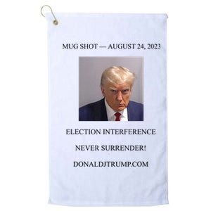 Trump Mug Shot Never Surrender Platinum Collection Golf Towel