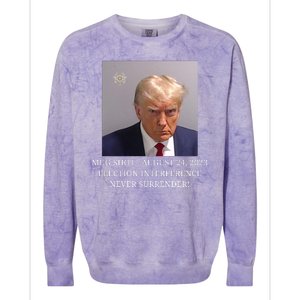 Trump Mug Shot Donald J Trump Mugshot Colorblast Crewneck Sweatshirt