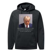 Trump Mug Shot Donald J Trump Mugshot Performance Fleece Hoodie