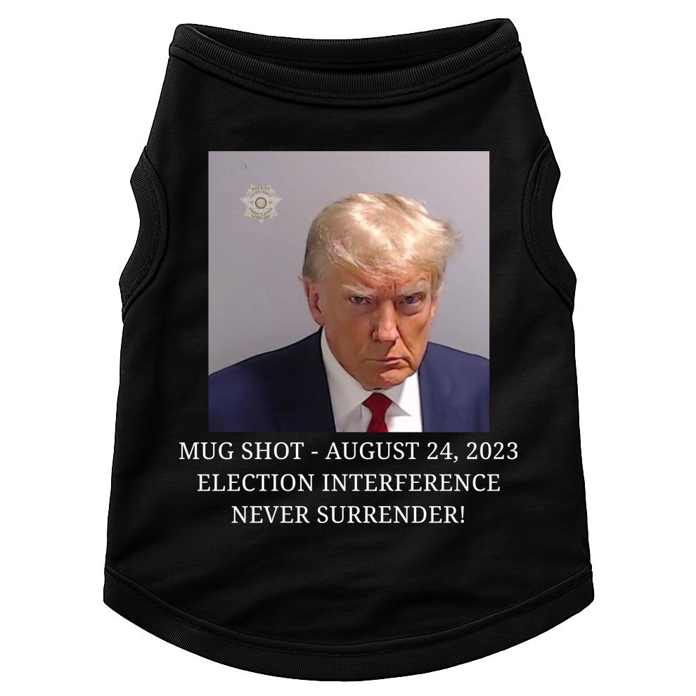 Trump Mug Shot Donald J Trump Mugshot Doggie Tank