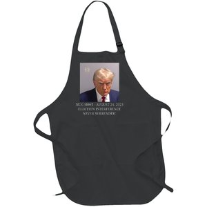 Trump Mug Shot Donald J Trump Mugshot Full-Length Apron With Pockets