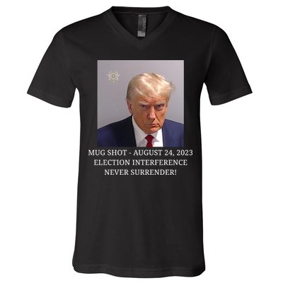 Trump Mug Shot Donald J Trump Mugshot V-Neck T-Shirt