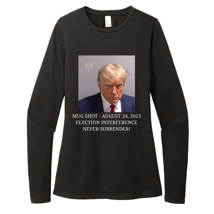 Trump Mug Shot Donald J Trump Mugshot Womens CVC Long Sleeve Shirt