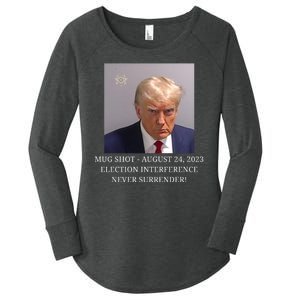 Trump Mug Shot Donald J Trump Mugshot Women's Perfect Tri Tunic Long Sleeve Shirt