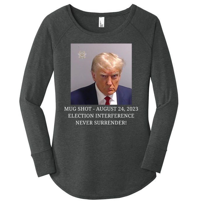 Trump Mug Shot Donald J Trump Mugshot Women's Perfect Tri Tunic Long Sleeve Shirt