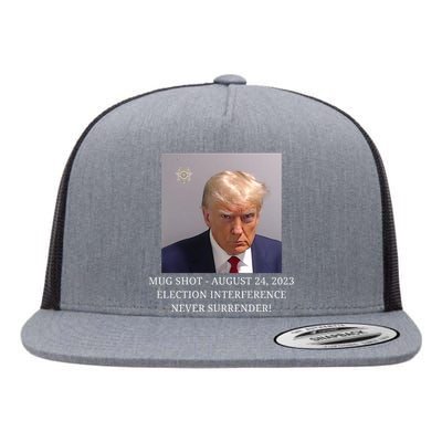 Trump Mug Shot Donald J Trump Mugshot Flat Bill Trucker Hat