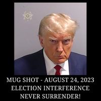 Trump Mug Shot Donald J Trump Mugshot 16 in Basic Backpack