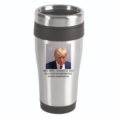 Trump Mug Shot Donald J Trump Mugshot 16oz Travel Tumbler