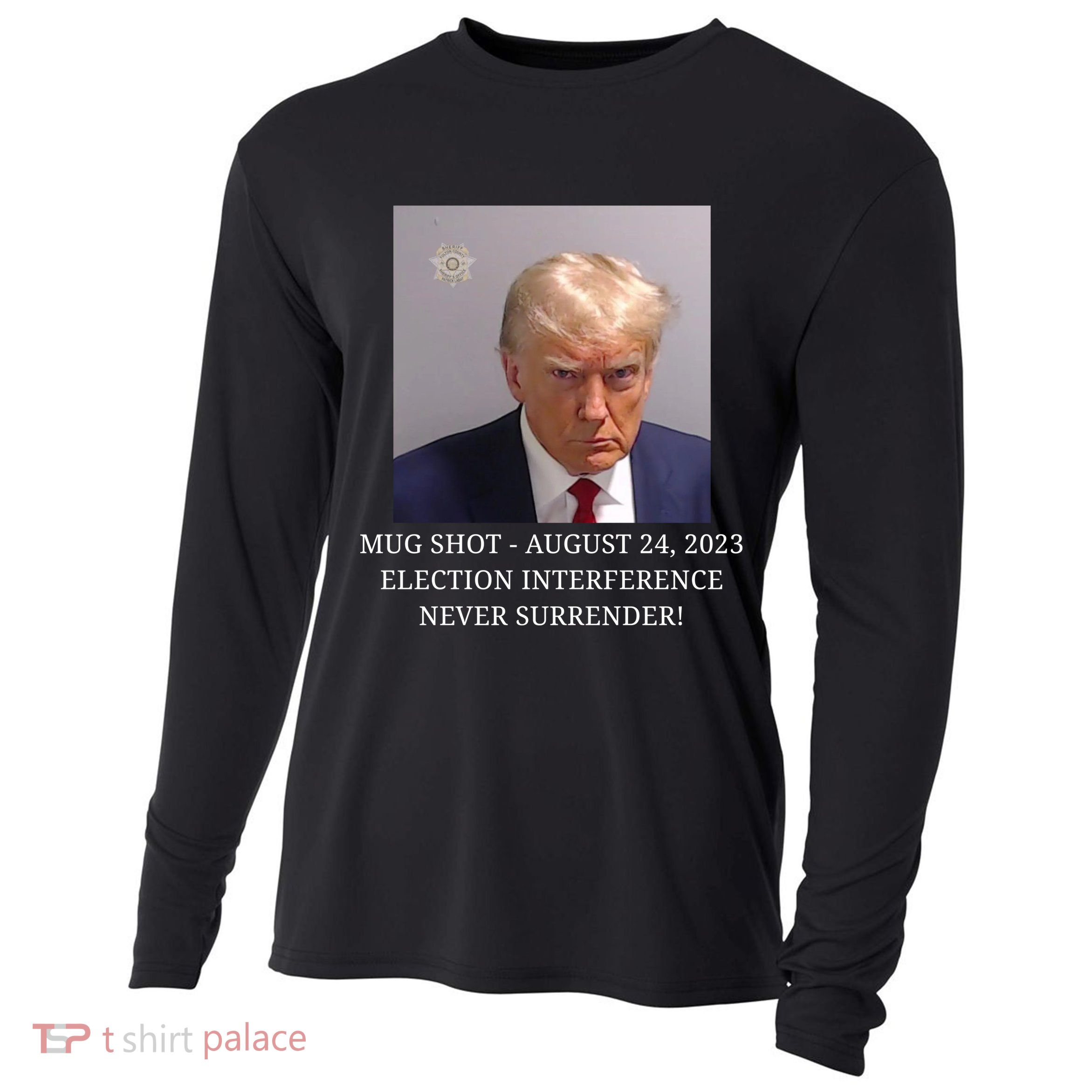 Trump Mug Shot Donald J Trump Mugshot Cooling Performance Long Sleeve Crew
