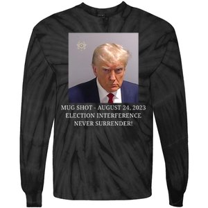 Trump Mug Shot Donald J Trump Mugshot Tie-Dye Long Sleeve Shirt