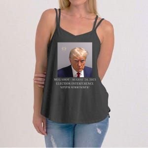 Trump Mug Shot Donald J Trump Mugshot Women's Strappy Tank