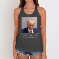 Trump Mug Shot Donald J Trump Mugshot Women's Knotted Racerback Tank