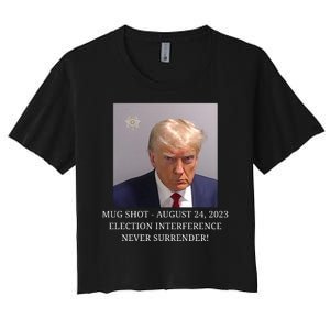 Trump Mug Shot Donald J Trump Mugshot Women's Crop Top Tee