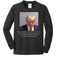 Trump Mug Shot Donald J Trump Mugshot Kids Long Sleeve Shirt