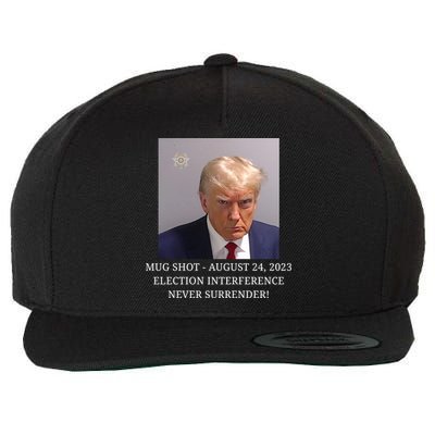 Trump Mug Shot Donald J Trump Mugshot Wool Snapback Cap