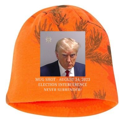 Trump Mug Shot Donald J Trump Mugshot Kati - Camo Knit Beanie