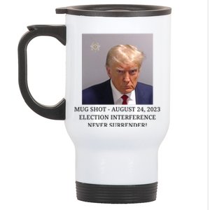 Trump Mug Shot Donald J Trump Mugshot Stainless Steel Travel Mug