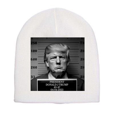 Trump Mug Shot Trump MugShot Short Acrylic Beanie