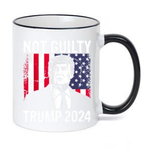 Trump Mug Shot, Trump Not Guilty Pro Trump Supporter 11oz Black Color Changing Mug